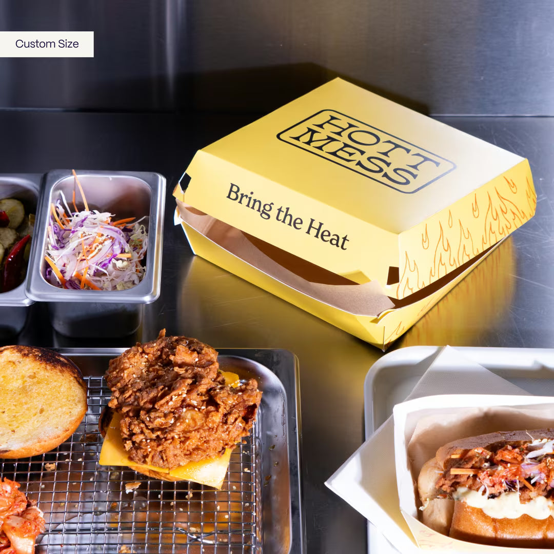 Özel Baskılı Clamshell Burger Kutusu (Custom Burger Box)