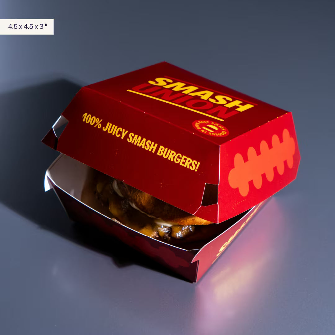 Özel Baskılı Clamshell Burger Kutusu (Custom Burger Box)